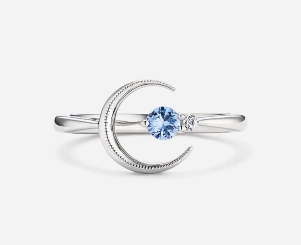 Blue Topaz & Zirconia Open Ring